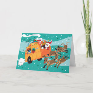 Holiday Trip Retro Christmas Card