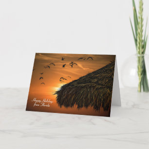 Holiday Tropical hut Card