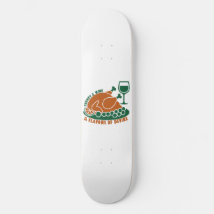 Holiday Turkey Meal Graphic for Food Fans Skateboard