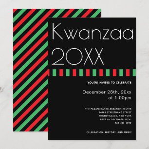 Holiday Typography Kwanzaa Invitation