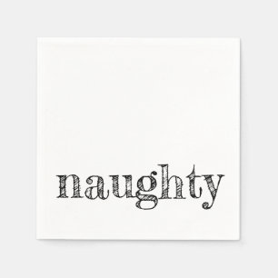 holiday typography NUAGHTY fun festive modern Napkin