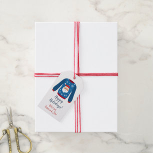 Holiday Ugly Sweater, Personalised Christmas Gift Tags