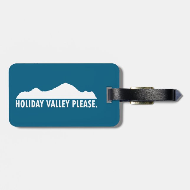 Holiday Valley Please Luggage Tag (Back Horizontal)