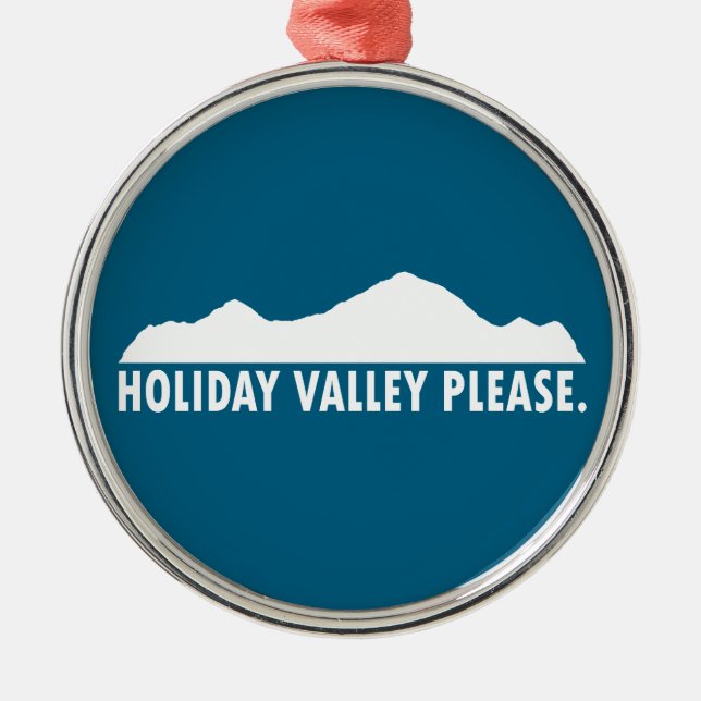 Holiday Valley Please Metal Tree Decoration (Front)