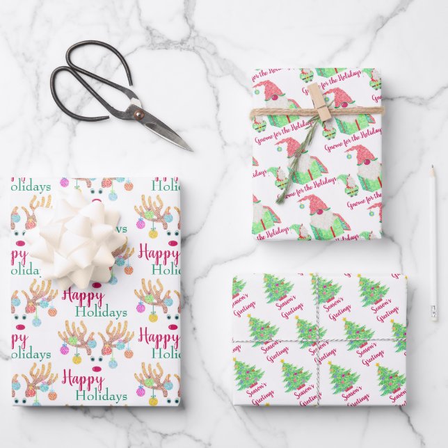 Holiday Variety Wrapping Paper (Front)