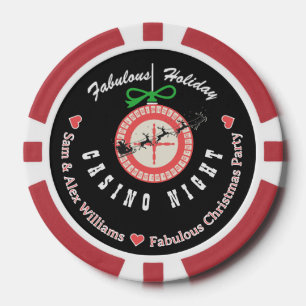 Holiday Vegas Casino Blackjack Poker Night Party Chips