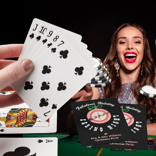 Holiday Vegas Casino Blackjack Poker Night Party Playing Cards