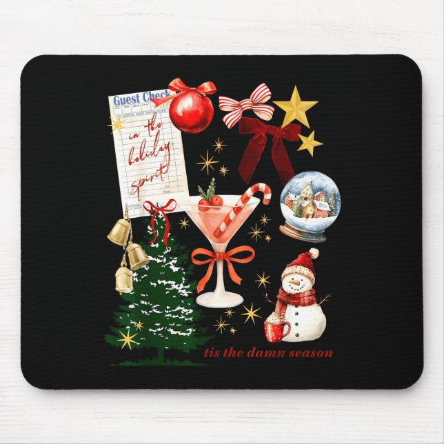 Holiday Vibes In The Holiday Srit Christmas Funny  Mouse Mat (Front)