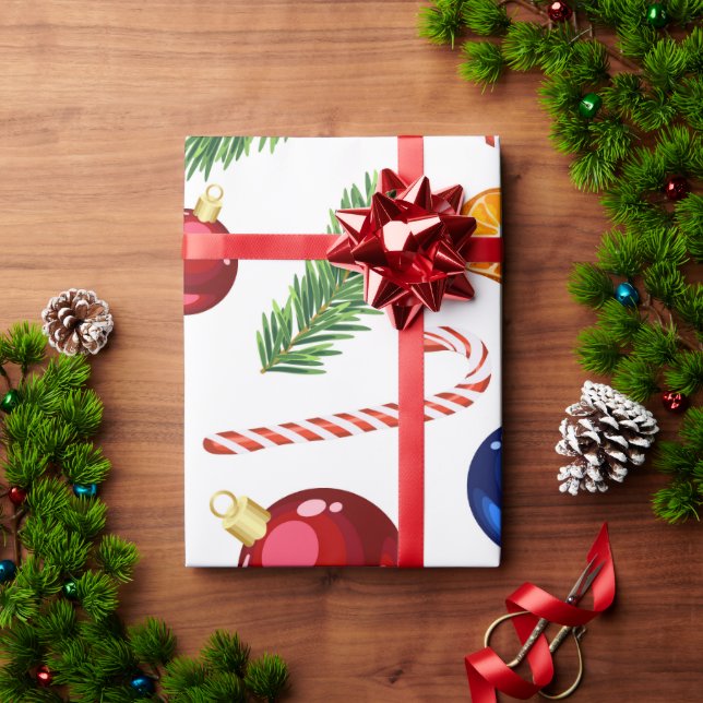 Holiday Vintage Cute Christmas  Wrapping Paper (Holiday Gift)