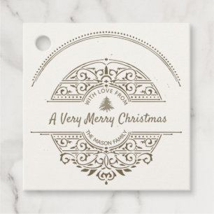 Holiday Vintage French Christmas Tree Favour Tags