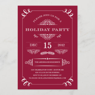 HOLIDAY VINTAGE   HOLIDAY PARTY INVITATIONS