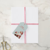 Holiday Vintage Santa Happy Holidays Christmas Gift Tags (With Twine)