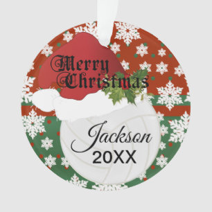 Holiday Volleyball Design   DIY Name Ornament