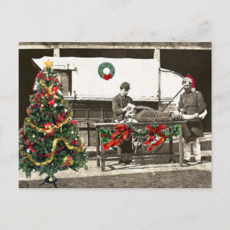holiday wagon postcard