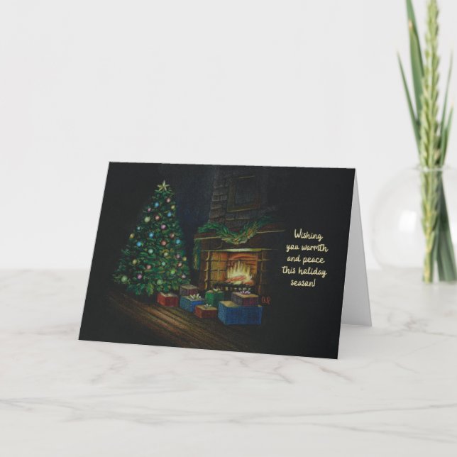 Holiday Warmth and Light Greeting Card (Front)
