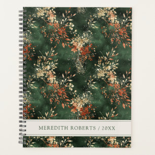 Holiday Watercolor Botanical Personalised Planner