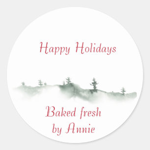 Holiday Watercolor Winter Label
