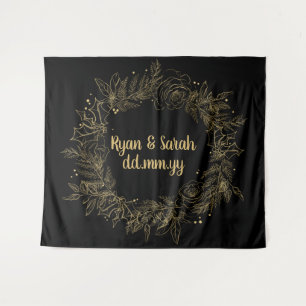 Holiday Wedding Backdrop Winter Photo Booth Tapestry