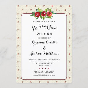 Holiday Wedding Rehearsal Dinner Invitation