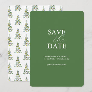 Holiday Wedding Save The Date Invitations