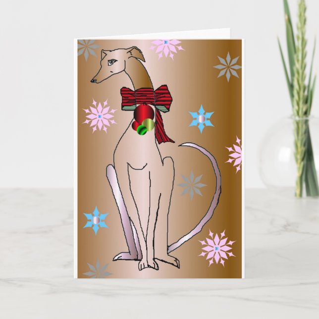 Holiday Whippet-Animal Card (Front)