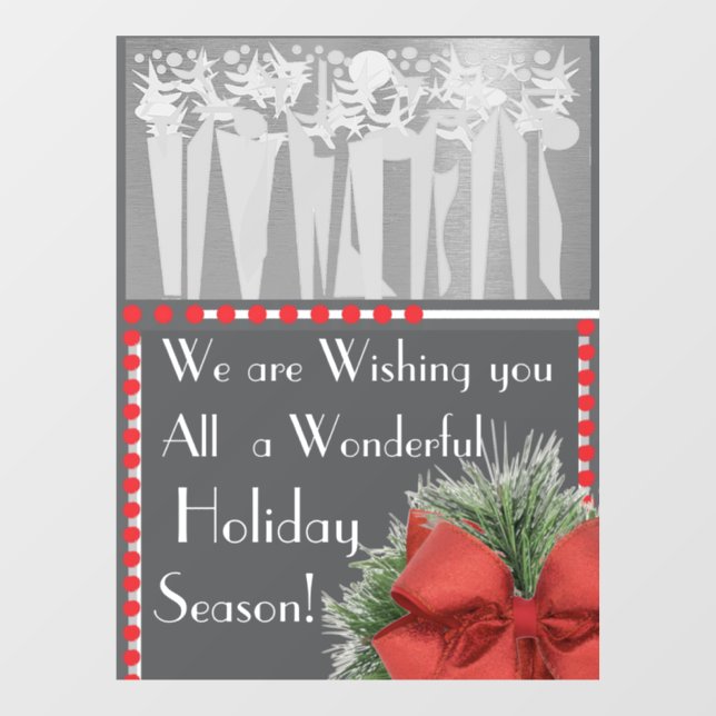 HOLIDAY  WINDOW CLING (Sheet)