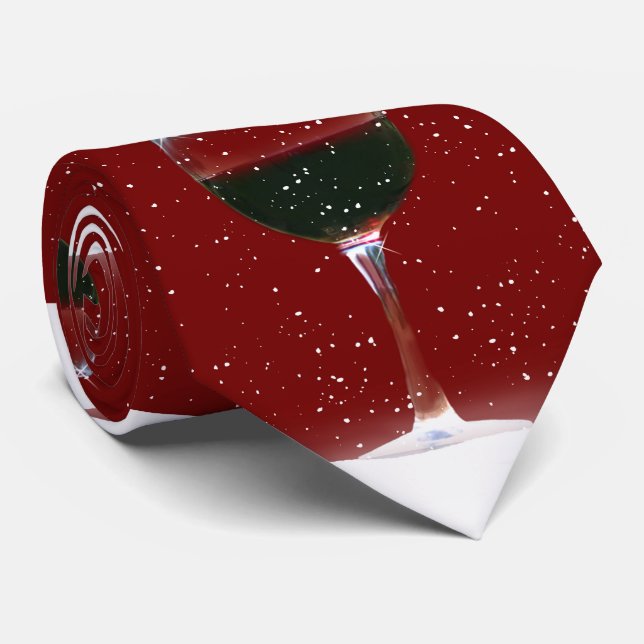 Holiday Wine Tie (Rolled)