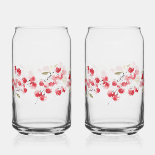 Holiday Winter Berry Can Glass