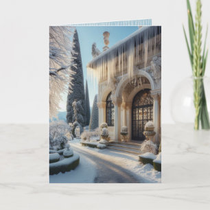 Holiday Winter Elegant Ice Garden Note Card