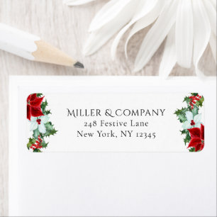 Holiday Winter Floral Modern Corporate Christmas
