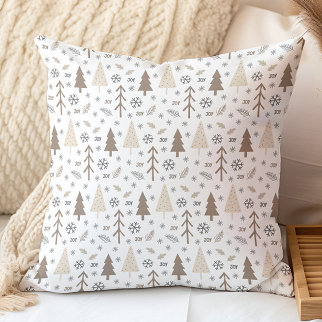 Holiday Winter Pattern  Cushion (Holiday Winter Pattern Throw Pillow by MINTIC DESIGN STUDIO)