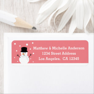 Holiday Winter Wonderland Snowman Return Address