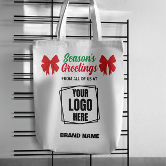 Holiday Wishes Business Promotional Christmas Gift Tote Bag