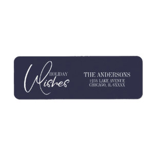 Holiday Wishes Christmas Address Label