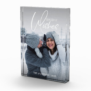 Holiday Wishes Christmas Photo Block