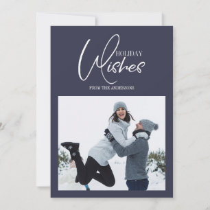 Holiday Wishes Christmas Photo Card