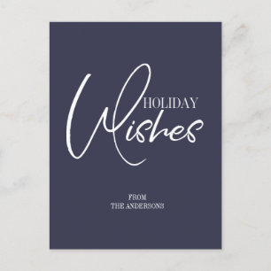 Holiday Wishes Christmas Postcard