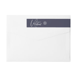 Holiday Wishes Christmas Wraparound Address Label