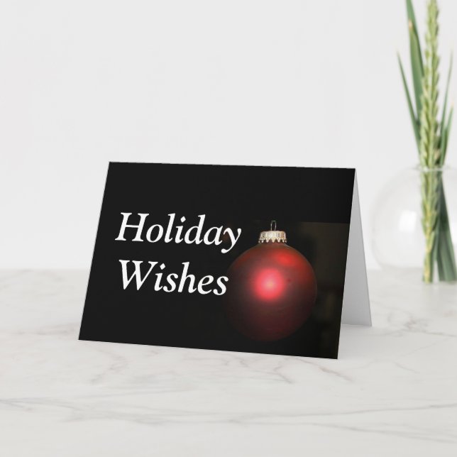 HOLIDAY WISHES DESIGNER CHRISTMAS CARD (Front)