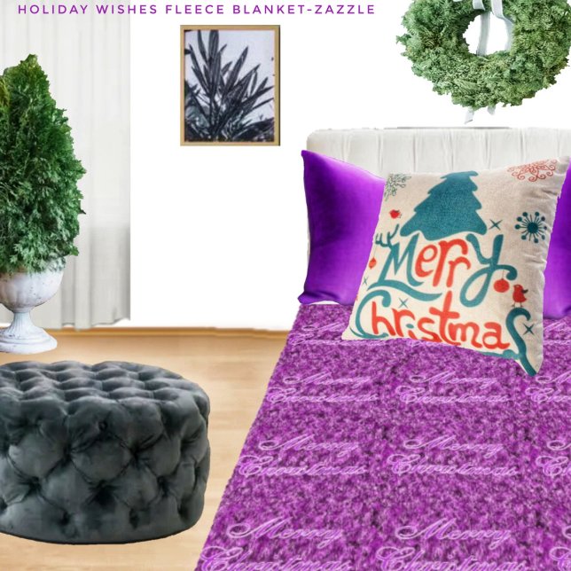 Holiday Wishes Fleece Blanket (Creator Uploaded)