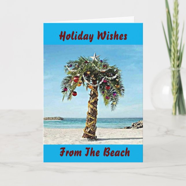 HOLIDAY WISHES FROM ***THE BEACH*** CARD (Front)