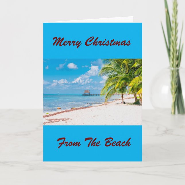HOLIDAY WISHES FROM ***THE BEACH*** CARD (Front)