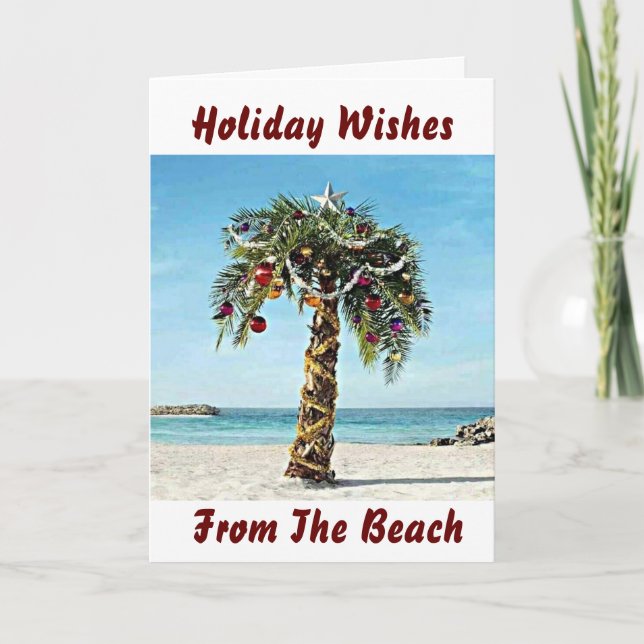 HOLIDAY WISHES FROM ***THE BEACH*** CARD (Front)