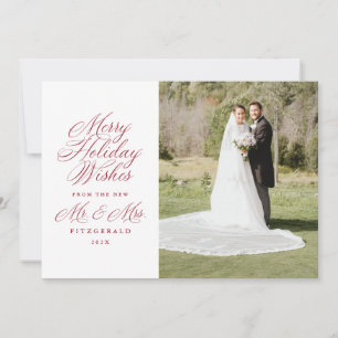 Holiday Wishes from the New Mr. and Mrs. Newlywed Card