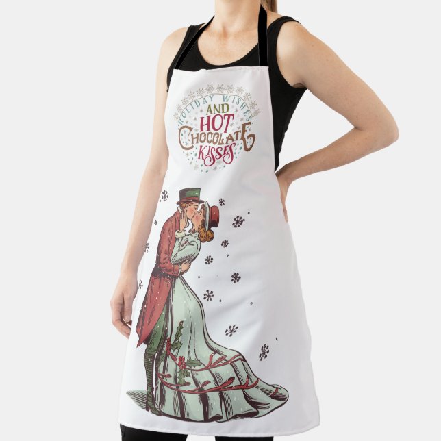 Holiday Wishes Hot Chocolate Kisses Apron (Insitu)