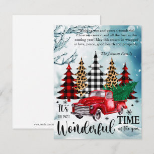 Holiday Wonderful Time of the Year Vintage Truck Invitation