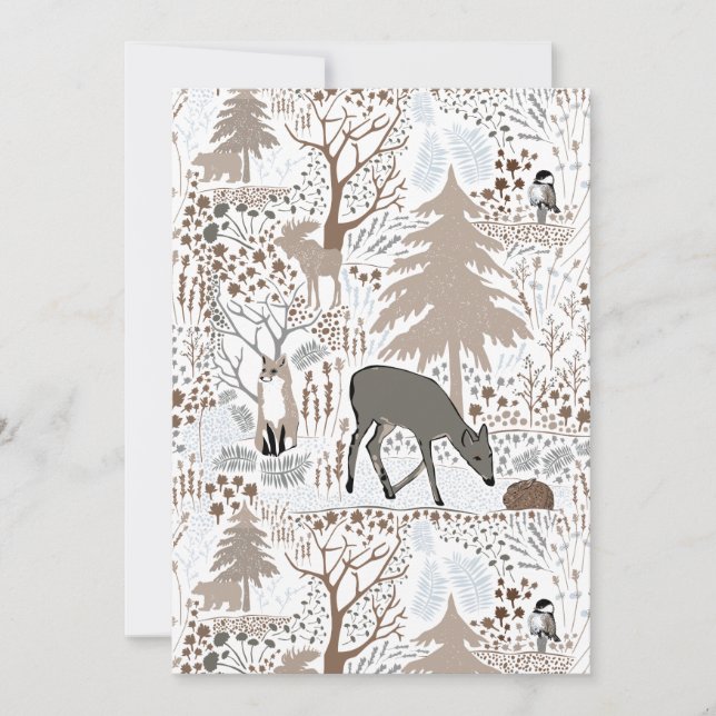 Holiday Woodland Animals Card (Front)