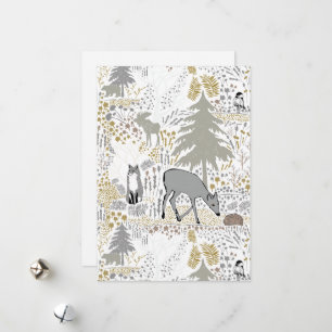 Holiday Woodland Forest Animals Card