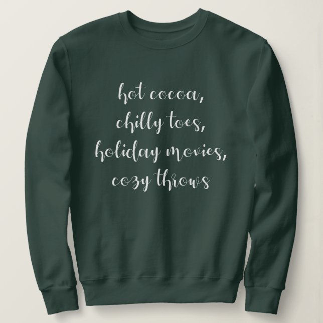 Holiday Words List  Sweatshirt (Design Front)