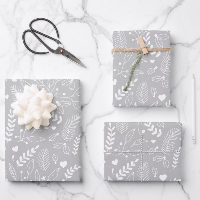 Holiday Wrapping Paper Set of 3 Sheets (Front)